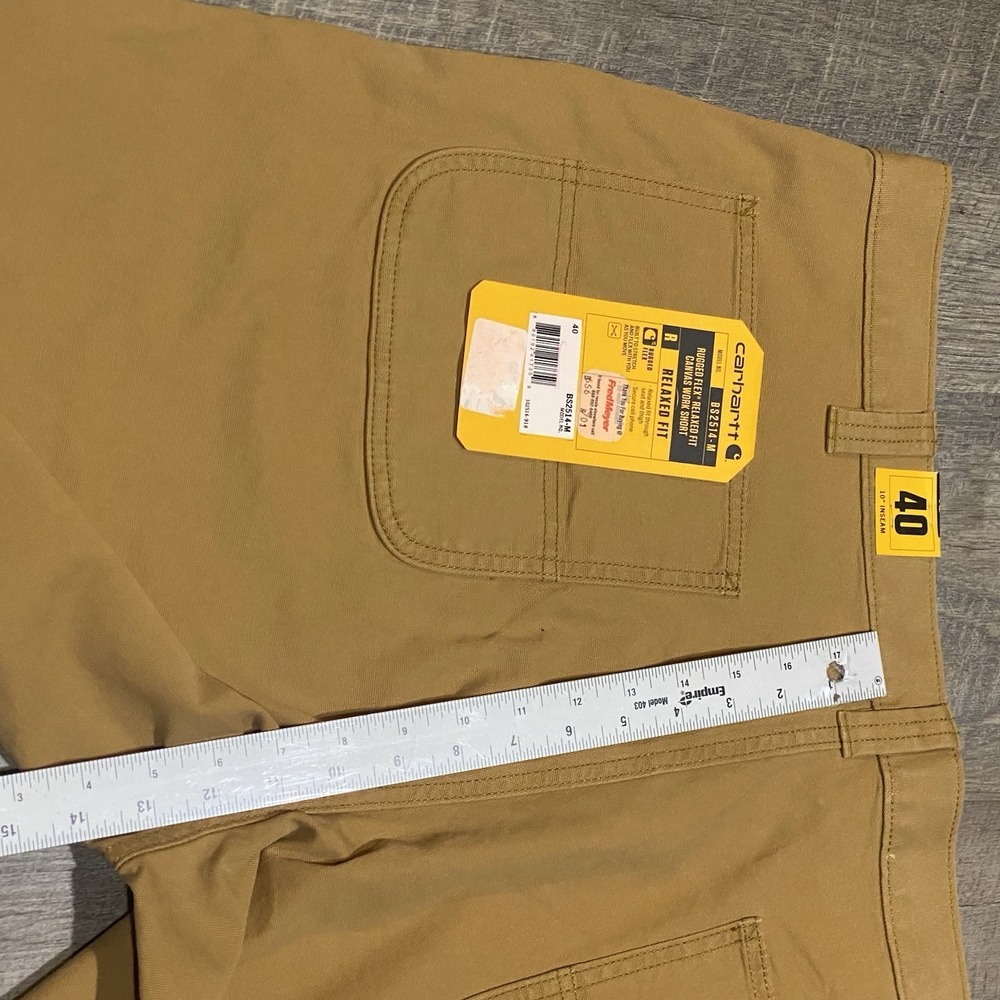 Carhartt Work Shorts Rugged Flex Canvas Men's 40 Brown Relaxed Fit 10" New - Picture 4 of 8